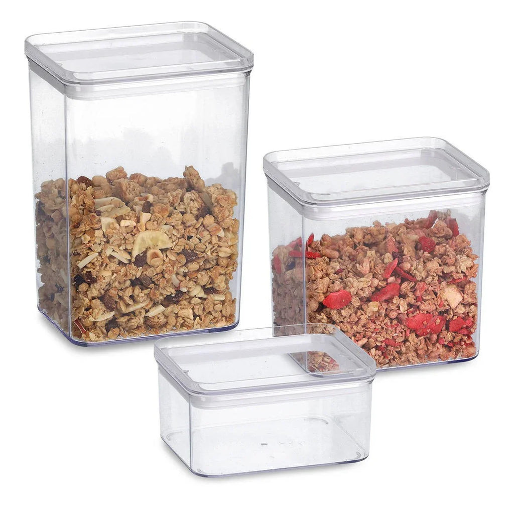 Set de 3 Recipientes Transparentes para Cocina - Style Home Shop