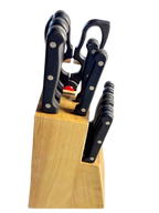 Set de cuchillos de cocina 13 piezas con bloque de madera