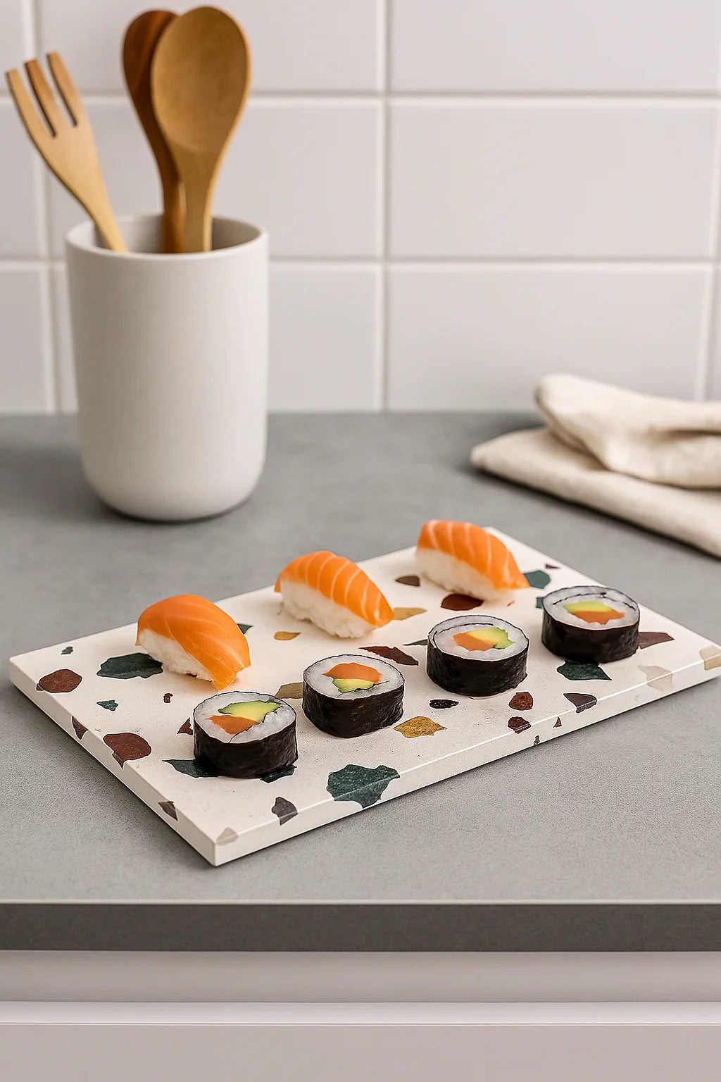 Tabla de Corte / Fuente de Servir Estilo Terrazo – 30×20 cm - Style Home Shop