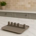 Reposautensilios de Silicona Gris 17×14 cm — Resistente y Antideslizante - Style Home Shop