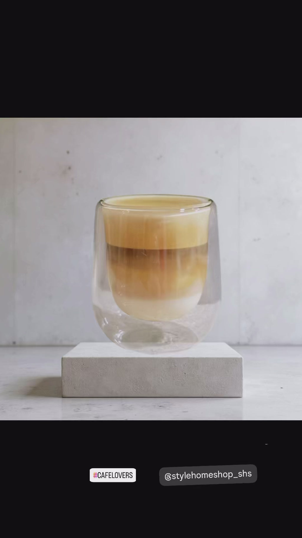 Set mit 2 doppelwandigen Fontana-Kaffeegläsern